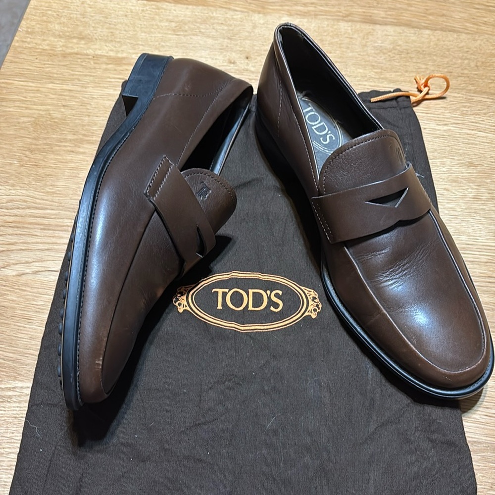 Authentic Tod’s Brown Loafers, EUC, “Tod’s” 7.5, US Men’s 9